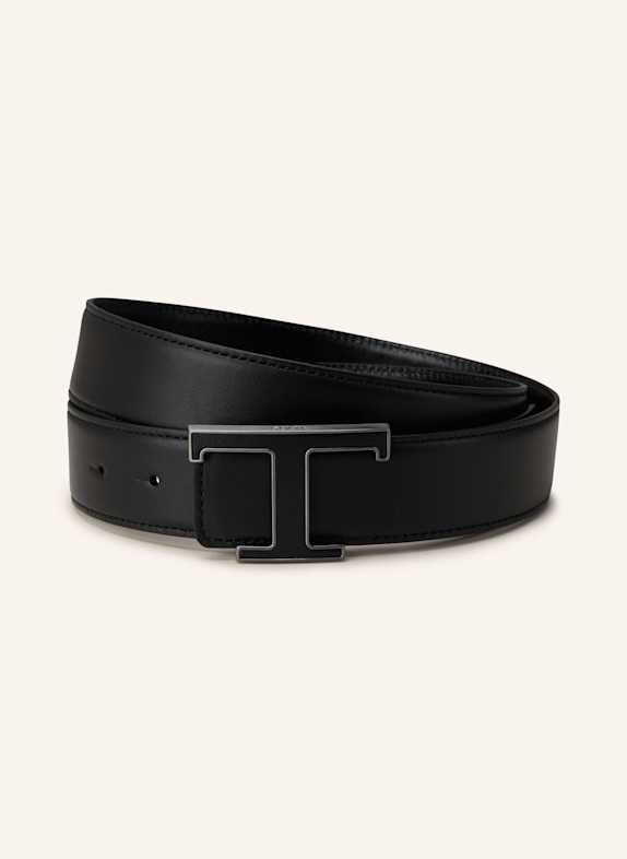 TOD'S Ledergürtel zum Wenden SCHWARZ