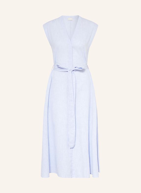 MILANO ITALY Shirt dress with linen LIGHT BLUE