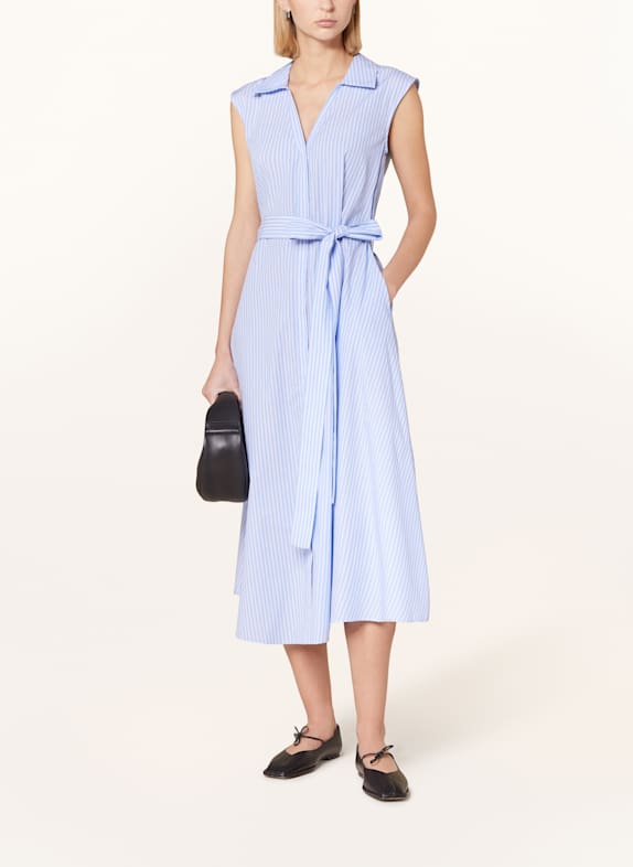 MILANO ITALY Hemdblusenkleid BLAU/ WEISS