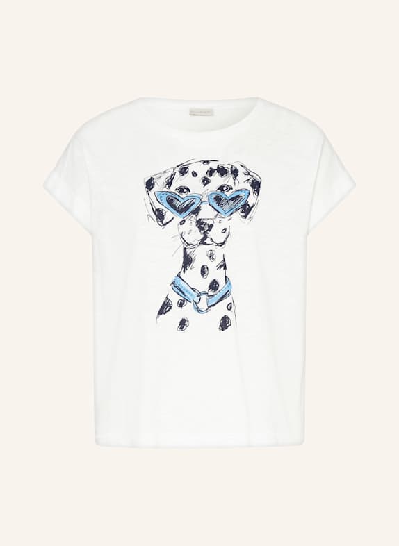 MILANO ITALY T-Shirt mit Schmucksteinen WEISS