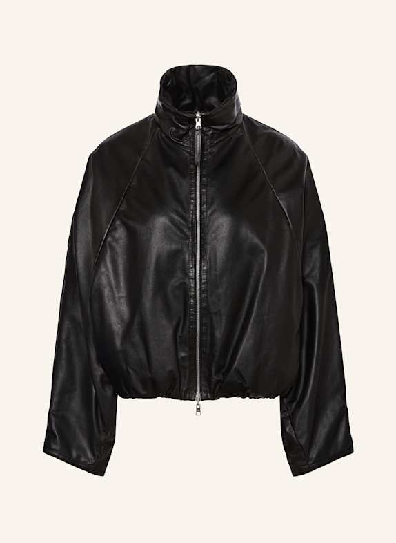 UTZON Leder-Blouson JACKE JUSA SCHWARZ
