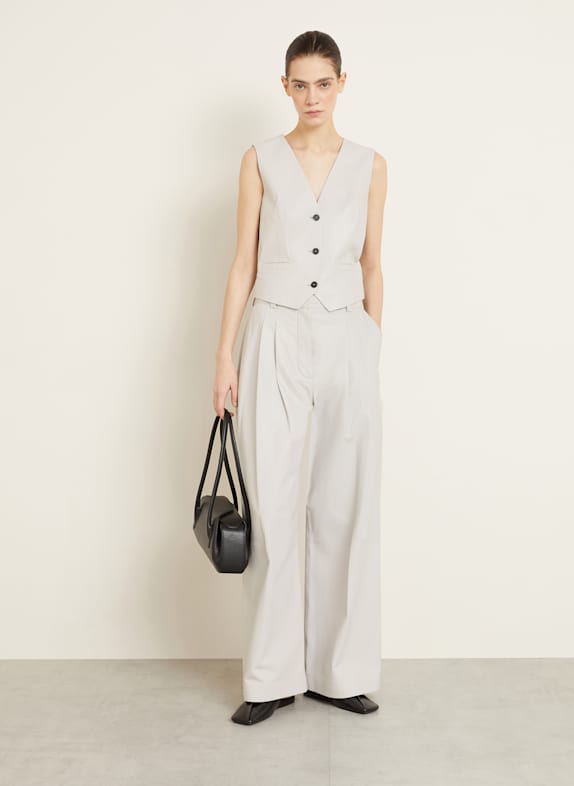 UTZON Anzugweste VARU DRAGON Extra Slim Fit HELLGRAU