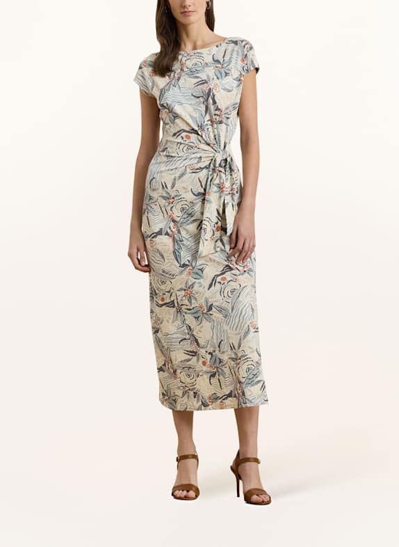 LAUREN RALPH LAUREN Kleid CREME/ HELLBLAU/ ROT