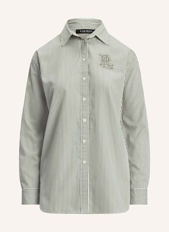LAUREN RALPH LAUREN Shirt blouse OLIVE/ WHITE