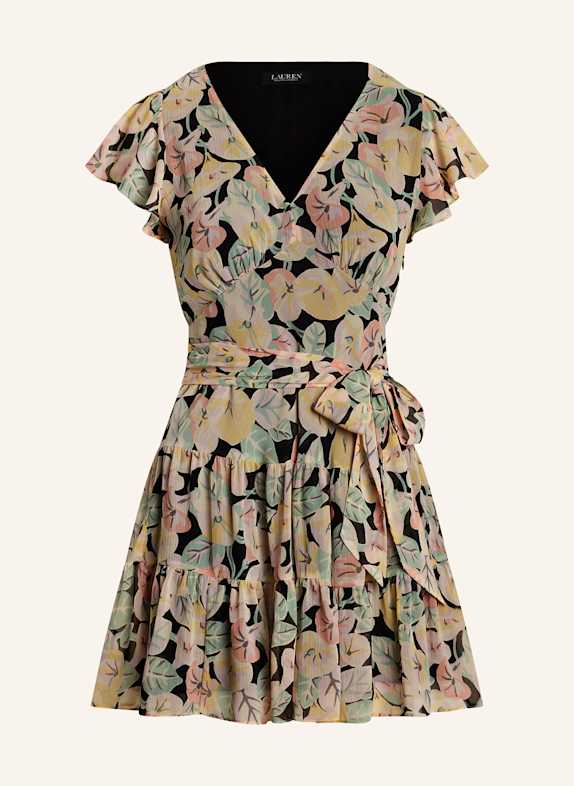 LAUREN RALPH LAUREN Kleid GELB/ HELLGRÜN/ HELLROSA