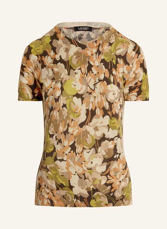 LAUREN RALPH LAUREN Strickshirt GRÜN/ BRAUN/ ORANGE