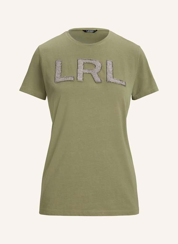 LAUREN RALPH LAUREN T-Shirt mit Schmucksteinen und Glitzergarn OLIV