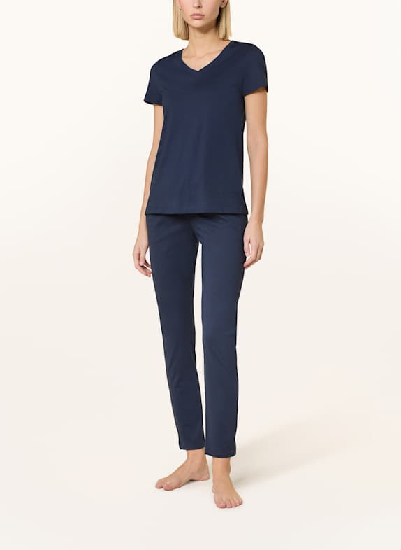HANRO slaapshirt DONKERBLAUW