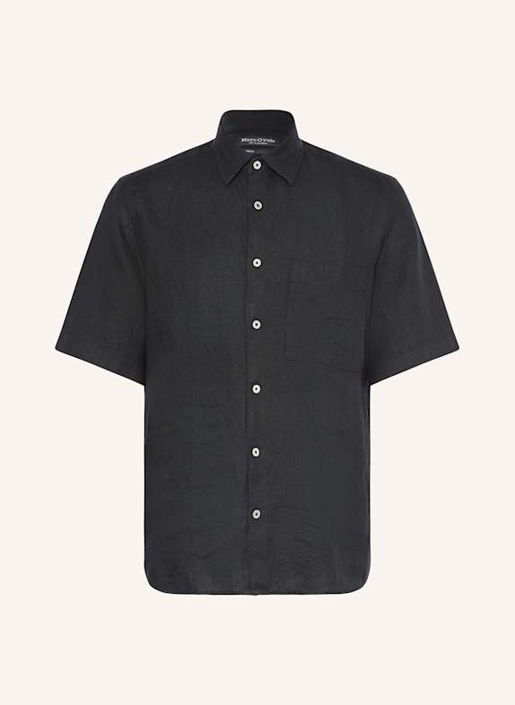 Marc O'Polo men key-chains belts polo-shirts eyewear Fragrance regular fit made of linen BLACK