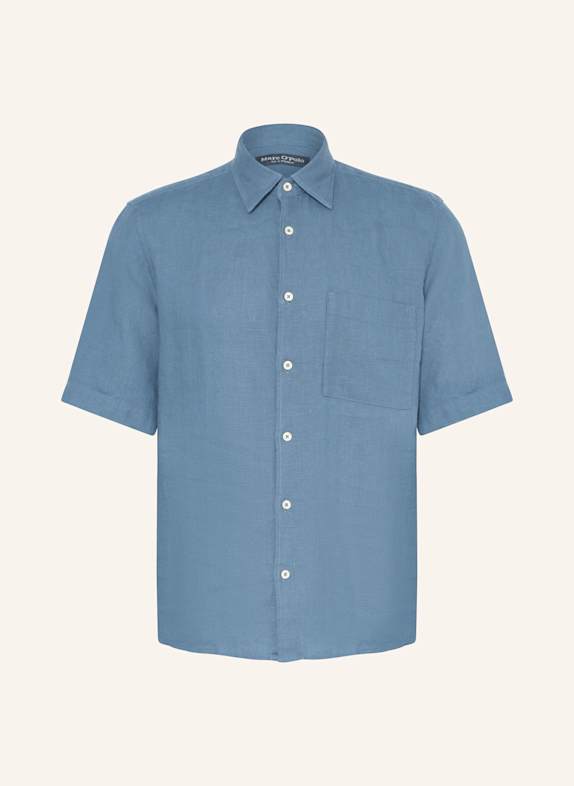 Marc O'Polo Kurzarm-Hemd Regular Fit aus Leinen BLAUGRAU