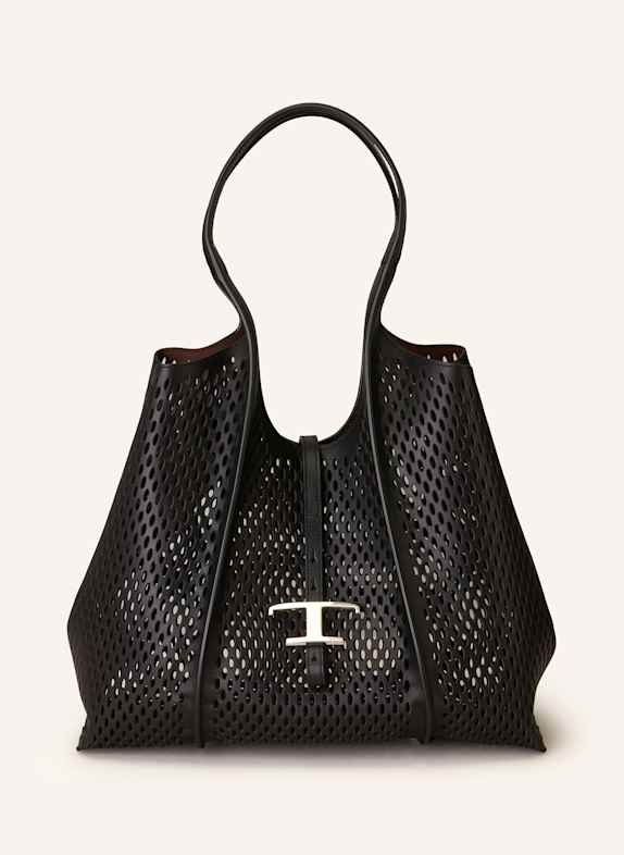 TOD'S Shopper T TIMELESS MEDIUM mit Pouch SCHWARZ