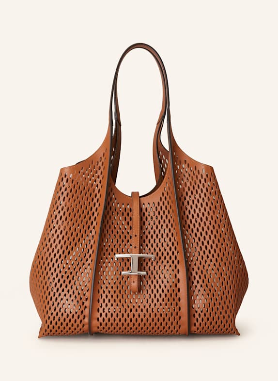 TOD'S Shopper T TIMELESS MEDIUM mit Pouch BRAUN