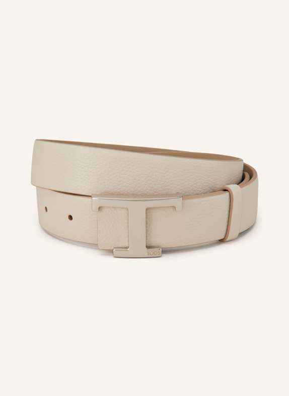 TOD'S Ledergürtel zum Wenden CREME