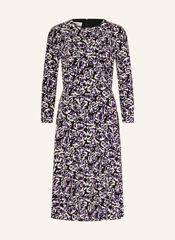 HOBBS Jerseykleid PAIGE mit 3/4-Arm DUNKELLILA/ SCHWARZ/ ECRU