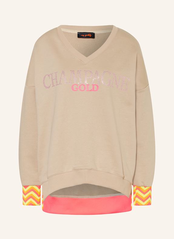 miss goodlife Sweatshirt with sequins LIGHT BROWN
