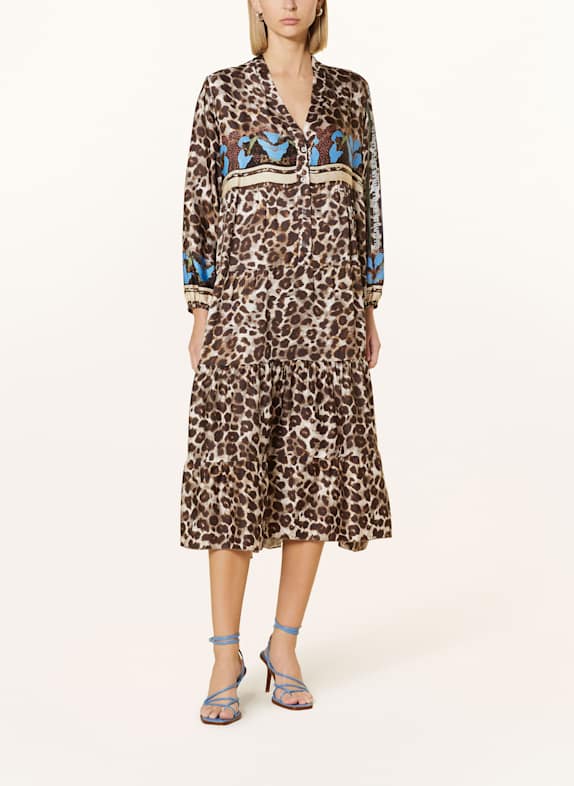 miss goodlife Kleid BRAUN/ HELLGRAU/ BLAU