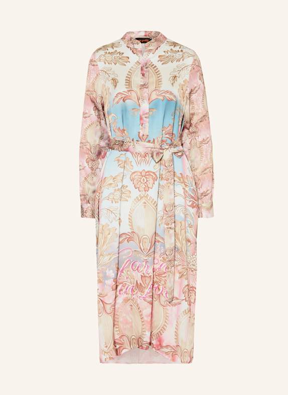 miss goodlife Satin dress LIGHT BROWN/ BLUE/ PURPLE