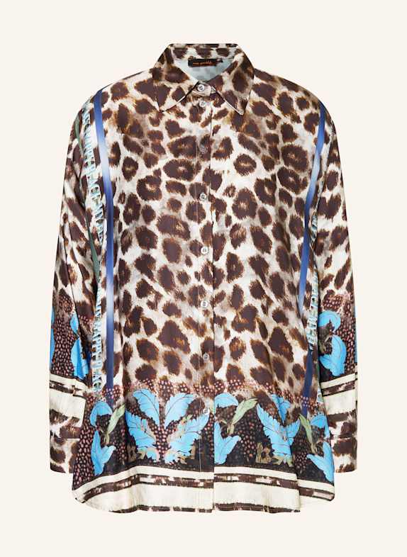 miss goodlife Satin shirt blouse BROWN/ BEIGE/ BLUE