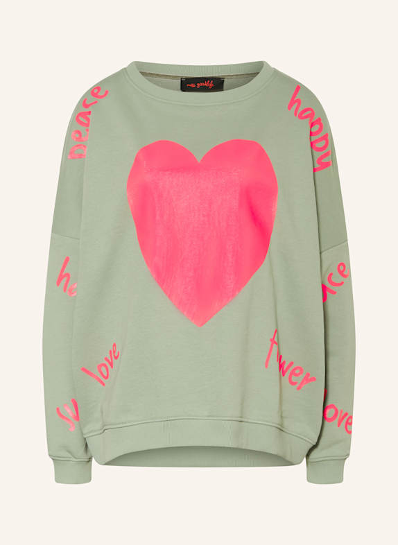 miss goodlife Sweatshirt LIGHT GREEN/ NEON PINK