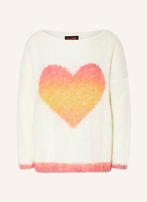 miss goodlife Sweater WHITE/ LIGHT ORANGE/ RED