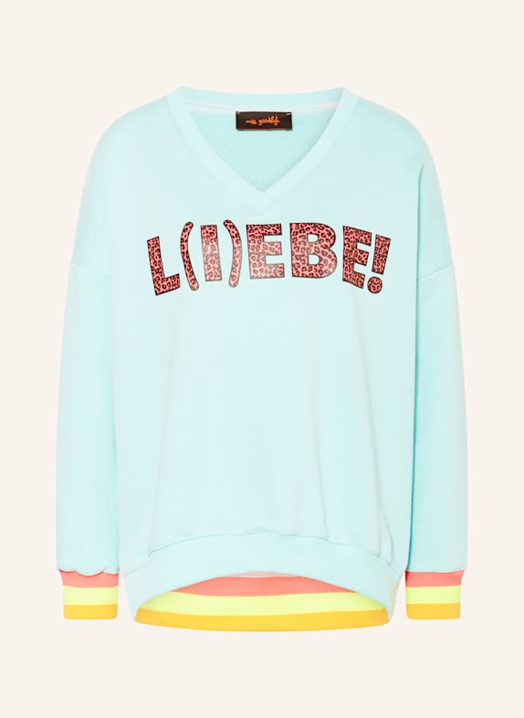 miss goodlife Sweatshirt TURQUOISE/ NEON PINK/ BLACK