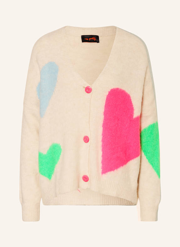 miss goodlife Cardigan CREAM/ NEON PINK/ NEON GREEN