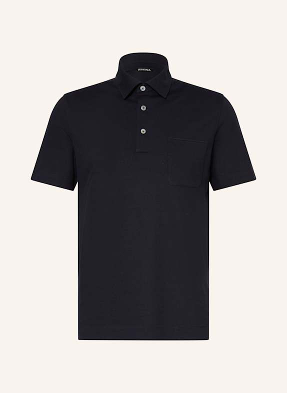 ZEGNA Piqué-Poloshirt DUNKELBLAU