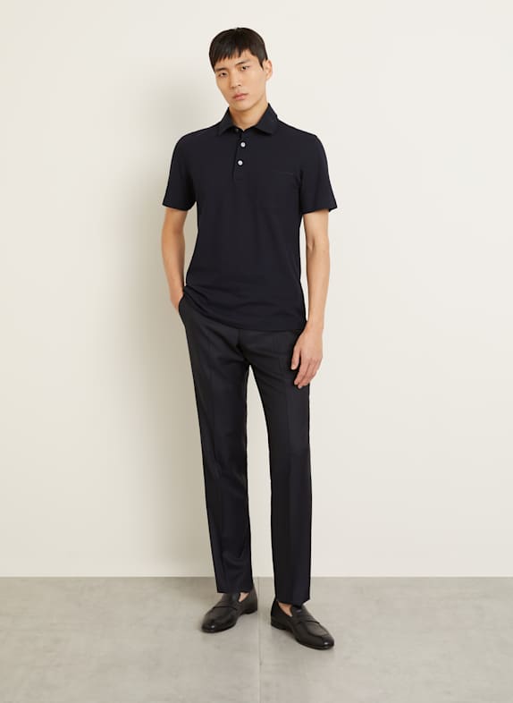 ZEGNA Piqué poloshirt DONKERBLAUW