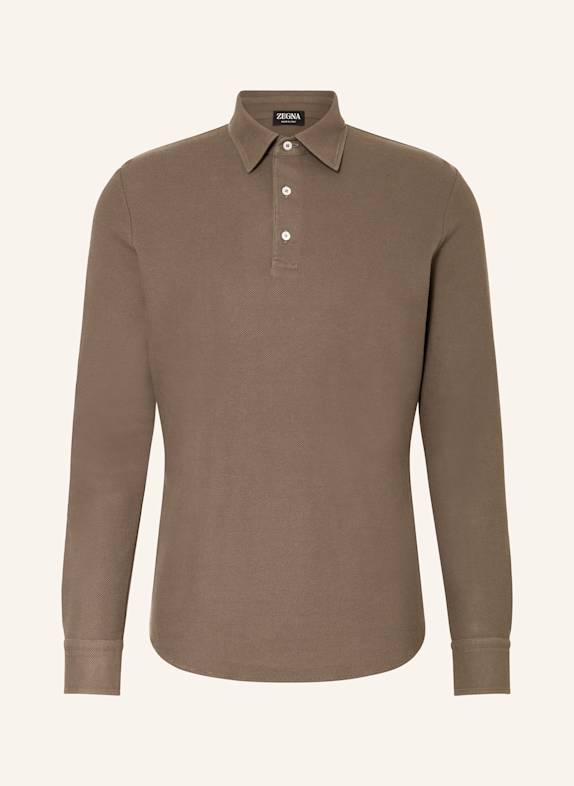 ZEGNA Piqué-Poloshirt BRAUN