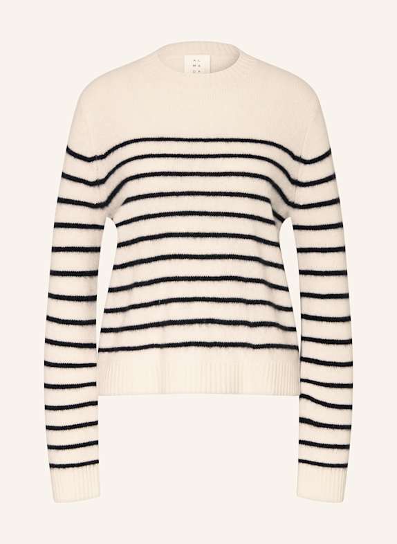 ALMADA LABEL Cashmere-Pullover RAE ECRU/ SCHWARZ