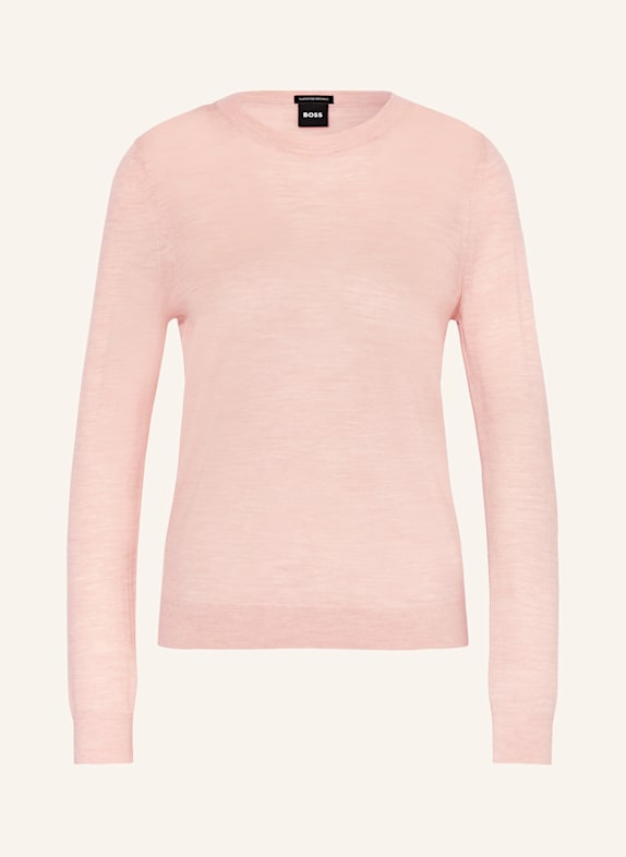 BOSS Sweter FERPINA BLADORÓŻOWY