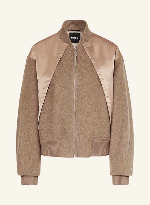 BOSS Blouson PAISIE im Materialmix BRAUN