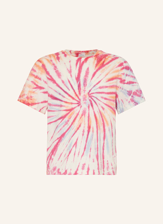 s.Oliver RED T-shirt BIAŁY/ RÓŻOWY/ JASNOPOMARAŃCZOWY