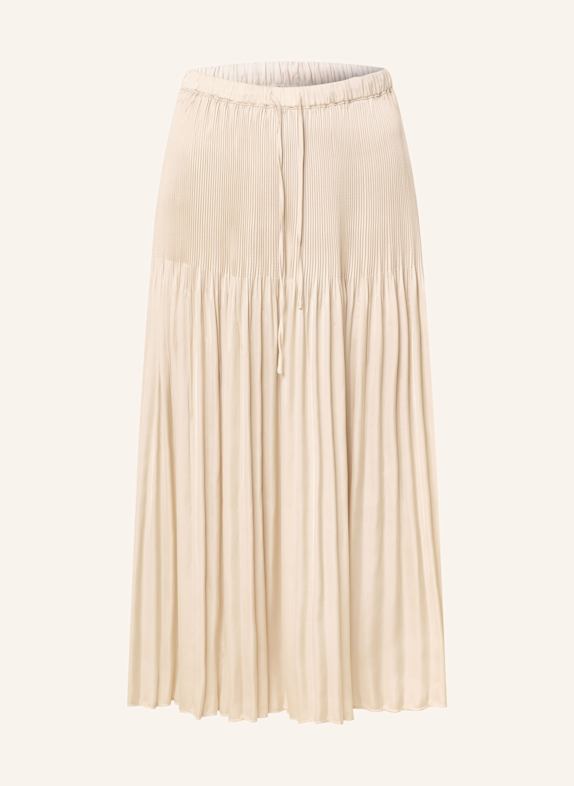 OPUS Plisseerock RIBANE aus Satin CREME