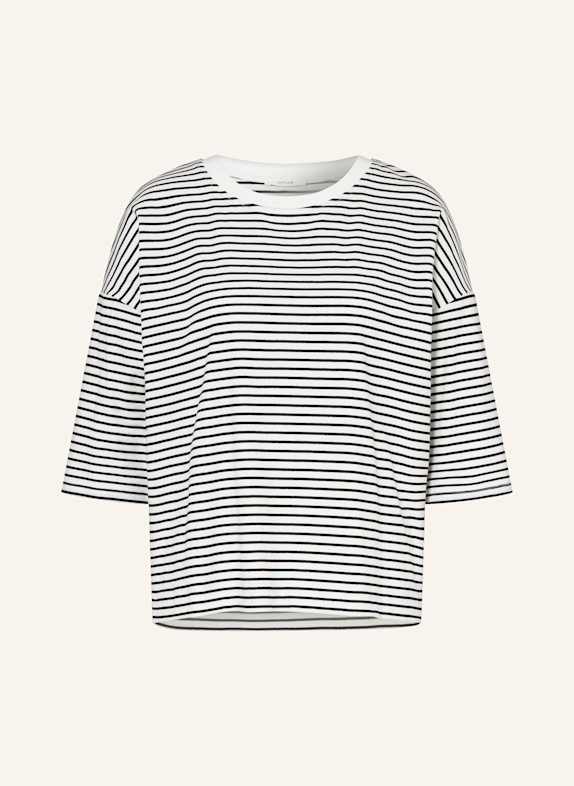 OPUS Shirt SEIFEN mit 3/4-Arm WEISS/ DUNKELBLAU