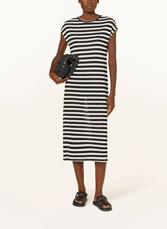 comma casual identity Strickkleid SCHWARZ/ WEISS