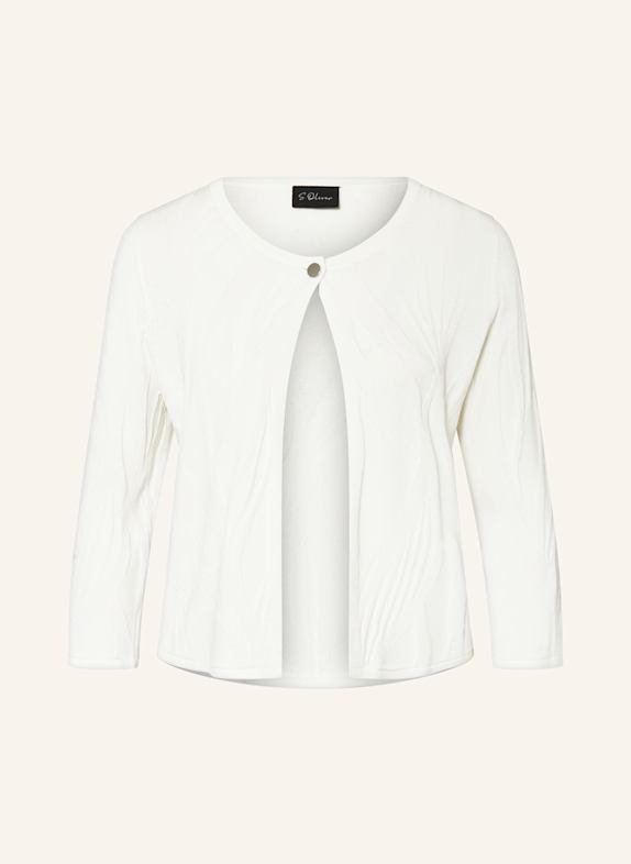 s.Oliver BLACK LABEL Strickjacke mit 3/4-Am WEISS