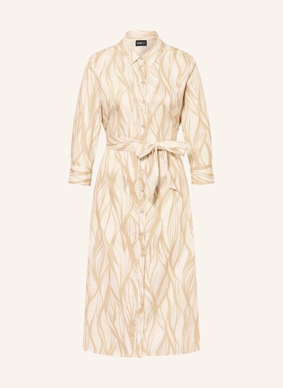 s.Oliver BLACK LABEL Hemdblusenkleid mit 3/4-Arm ECRU/ BEIGE/ CREME