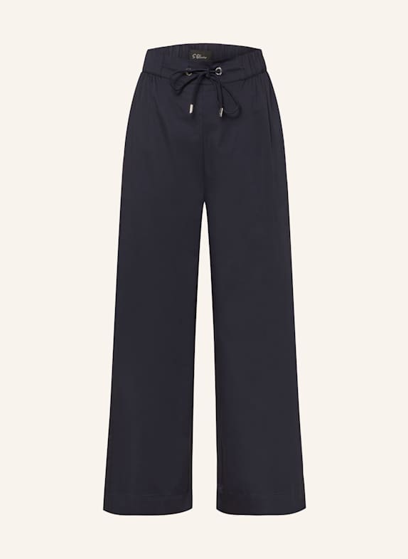 s.Oliver BLACK LABEL Culotte kalhoty TMAVĚ MODRÁ