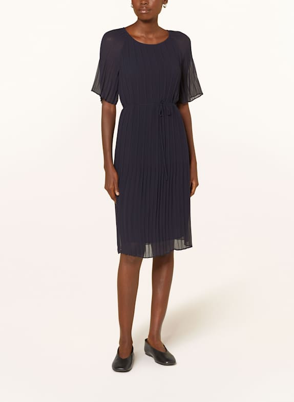 s.Oliver BLACK LABEL Plisseekleid DUNKELBLAU