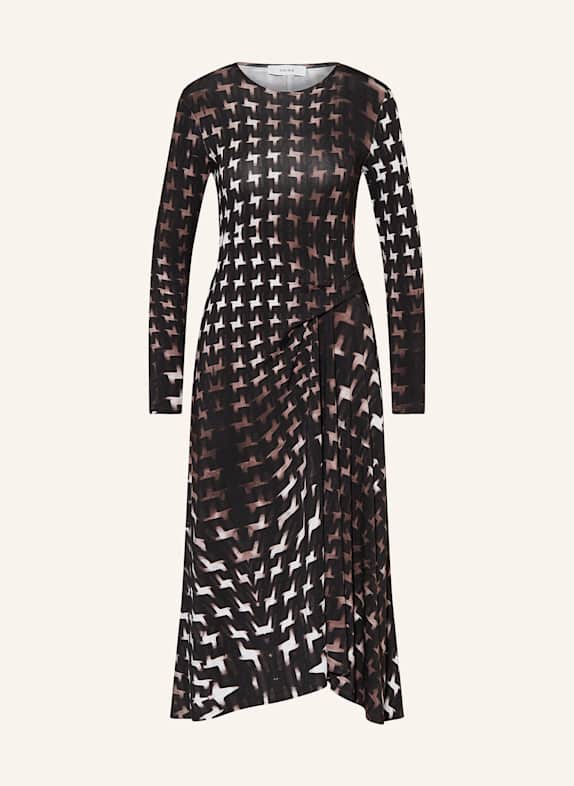 REISS Jerseykleid SCHWARZ/ BRAUN/ CREME