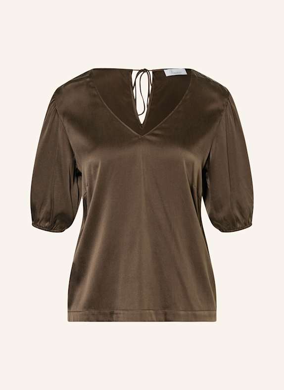 Princess GOES HOLLYWOOD Blusenshirt aus Seide DUNKELBRAUN