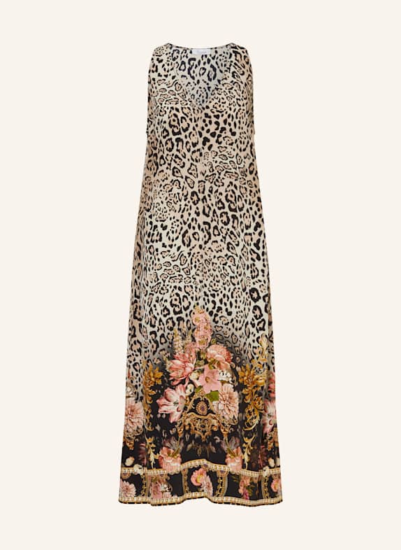Princess GOES HOLLYWOOD Seidenkleid BRAUN/ GOLD/ HELLROT