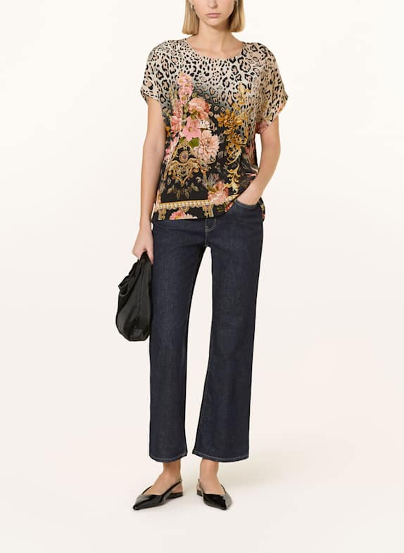 Princess GOES HOLLYWOOD Blouse-shirt van zijde BRUIN / GOUD / ROSÉ
