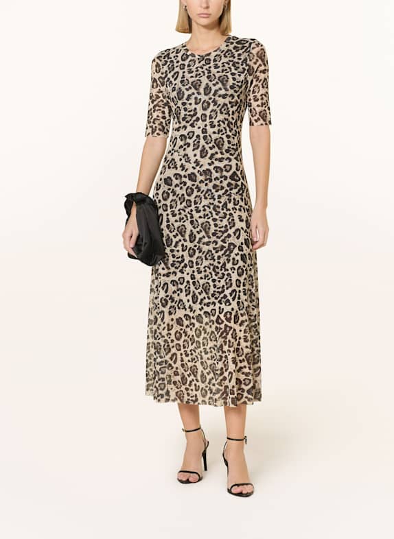 FrogBox Mesh-Kleid BEIGE/ DUNKELBRAUN/ BRAUN