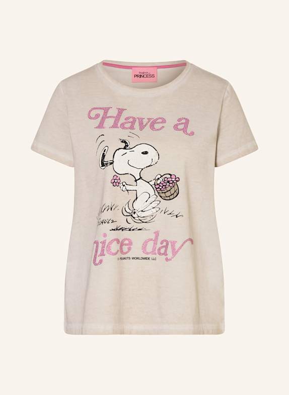 FrogBox T-Shirt mit Schmucksteinen 1176 sand sand