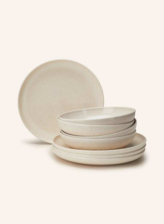 Villeroy & Boch 8-cz. Zastawa stołowa PERLEMOR SZAROBRĄZOWY/ JASNOFIOLETOWY