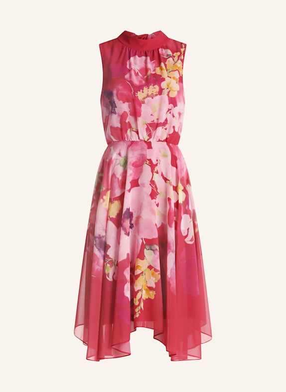 Vera Mont Cocktailkleid DUNKELROT/ GELB/ GRÜN