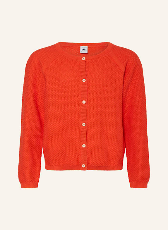 PETIT BATEAU Strickjacke DUNKELORANGE