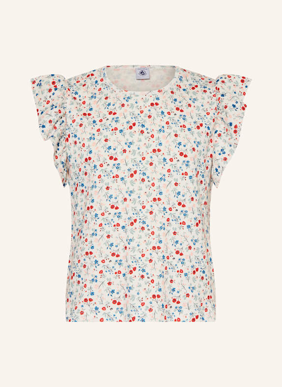 PETIT BATEAU T-Shirt ECRU/ ROT/ BLAU